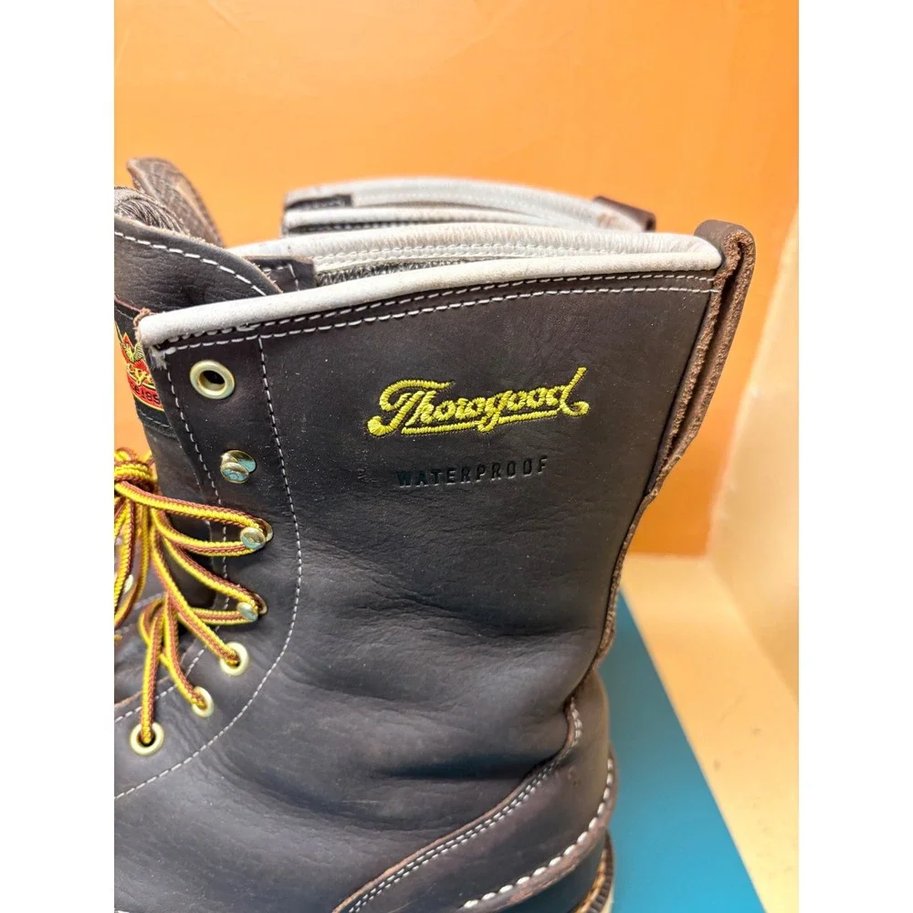 Thorogood Mens 13D 1957 Series Dark Brown Leather Moc Steel Toe Work Boots
